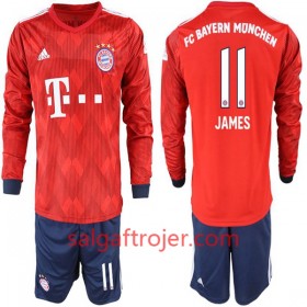 FC Bayern München Fodboldtrøjer James Rodriguez 11 Børn Hjemmebanesæt 2018/19 Langærmet